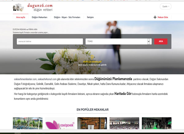 dugun26.com İnternet Sitemiz Yayında